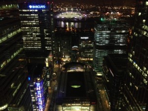 View from Level39 by night